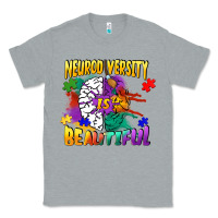 Heather Grey Neurodiversity is beautiful Classic Tee - FaDigitalArtStudio