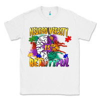 White Neurodiversity is beautiful Classic Tee - FaDigitalArtStudio