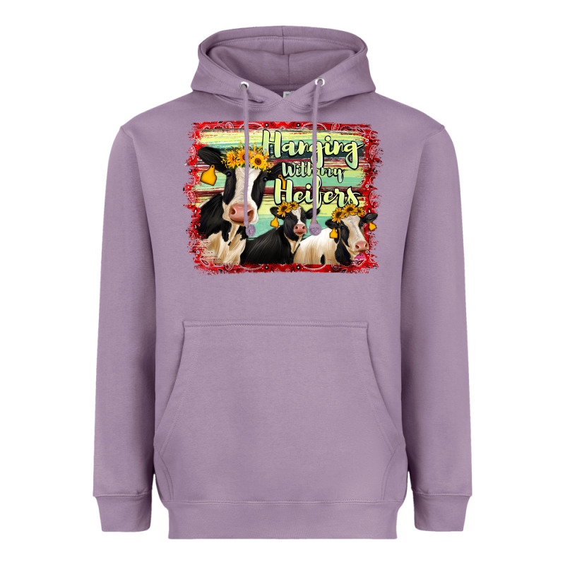 Hanging With My Heifers Holstein Cows Heavyweight Hoodie by RanaPortraitStore | Teevron