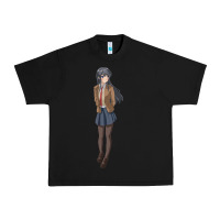 Black mai sakurajima Urban Heavy Tee - DesigneFamous