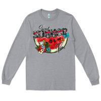Heather Grey sweet summer time Long Sleeve Tee - SublimationCraftShop