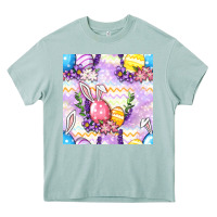 Arona Easter Eggs With Flowers Seamless Pattern Heavy Core Tee - BundleAndBundleShop