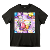 Asphalt Easter Eggs With Flowers Seamless Pattern Heavy Core Tee - BundleAndBundleShop