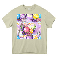 Mossy Easter Eggs With Flowers Seamless Pattern Heavy Core Tee - BundleAndBundleShop