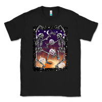 Black halloween dancing skeletons stars Classic Tee - BarkalooDesign