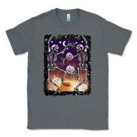Charcoal Heather halloween dancing skeletons stars Classic Tee - BarkalooDesign