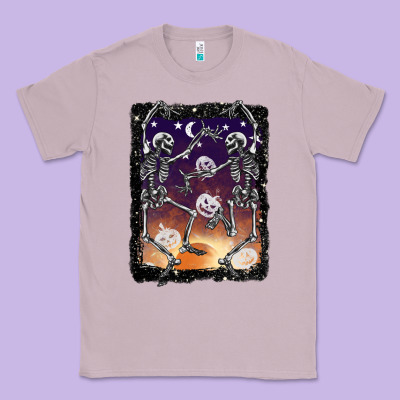 Halloween Dancing Skeletons Stars Classic Tee Designed By Barkaloodesign
