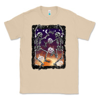 Mushroom halloween dancing skeletons stars Classic Tee - BarkalooDesign