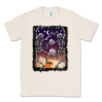 Natural halloween dancing skeletons stars Classic Tee - BarkalooDesign