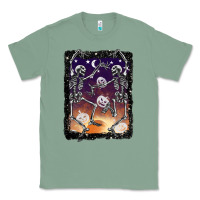 Sage halloween dancing skeletons stars Classic Tee - BarkalooDesign