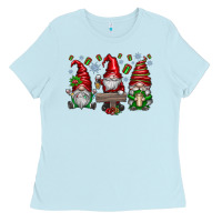 Baby Blue christmas gnomes celebration Ladies Tee - CowhideDigitalArt