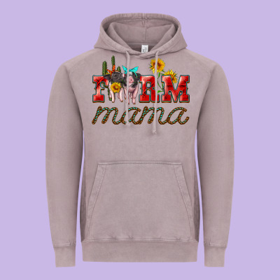 Farm Mama With Pigs Vintage Hoodie Designed By Artiststas