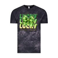 Cloud Black Not Lucky Simply Blessed Vintage Tee - CowhideDigitalArt