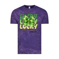 Cloud Purple Not Lucky Simply Blessed Vintage Tee - CowhideDigitalArt