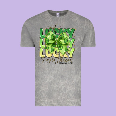 Not Lucky Simply Blessed Vintage Tee Designed By Cowhidedigitalart