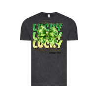 Vintage Black Not Lucky Simply Blessed Vintage Tee - CowhideDigitalArt