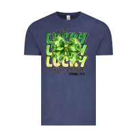 Vintage Denim Not Lucky Simply Blessed Vintage Tee - CowhideDigitalArt