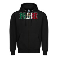 Black Mexican Flag Padre Zipper Hoodie - Jasminsmagicworld