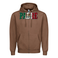 Chestnut Mexican Flag Padre Zipper Hoodie - Jasminsmagicworld