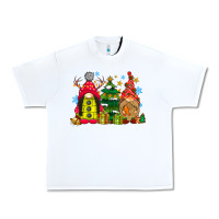 White gnome Christmas Urban Heavy Tee - CowhideDigitalArt