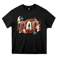 Black football dad Heavy Core Tee - FaDigitalArtStudio