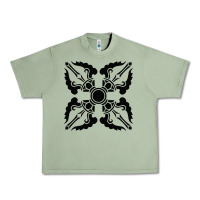 Oil Green trippy psychedelic rave sacred geometry Urban Heavy Tee - DesigneFamous