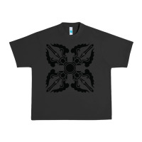 Pigment Black trippy psychedelic rave sacred geometry Urban Heavy Tee - DesigneFamous