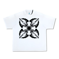 White trippy psychedelic rave sacred geometry Urban Heavy Tee - DesigneFamous