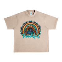 French Oak western thanksgiving rainbow with turkey Urban Heavy Tee - RanaPortraitStore