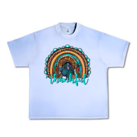 Grape Ice western thanksgiving rainbow with turkey Urban Heavy Tee - RanaPortraitStore