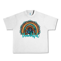 Western Thanksgiving Rainbow With Turkey Urban Heavy Tee | Teevron
