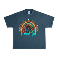 Midnight Navy western thanksgiving rainbow with turkey Urban Heavy Tee - RanaPortraitStore