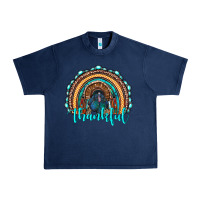 Navy western thanksgiving rainbow with turkey Urban Heavy Tee - RanaPortraitStore