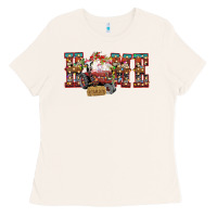 Bone home Christmas farm animals Ladies Tee - CowhideDigitalArt