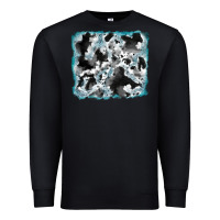 Black cowhide glitter leather background Premium Sweatshirt - RanaPortraitStore