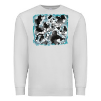 Dove Grey cowhide glitter leather background Premium Sweatshirt - RanaPortraitStore