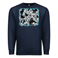 Navy cowhide glitter leather background Premium Sweatshirt - RanaPortraitStore