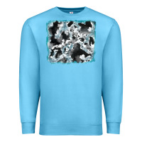 Ocean Blue cowhide glitter leather background Premium Sweatshirt - RanaPortraitStore