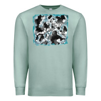 Seafoam cowhide glitter leather background Premium Sweatshirt - RanaPortraitStore