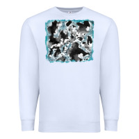 White cowhide glitter leather background Premium Sweatshirt - RanaPortraitStore