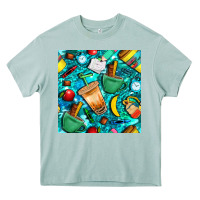 Arona school boy coffe cup with camouflage seamless pattern bbs Heavy Core Tee - BundleAndBundleShop