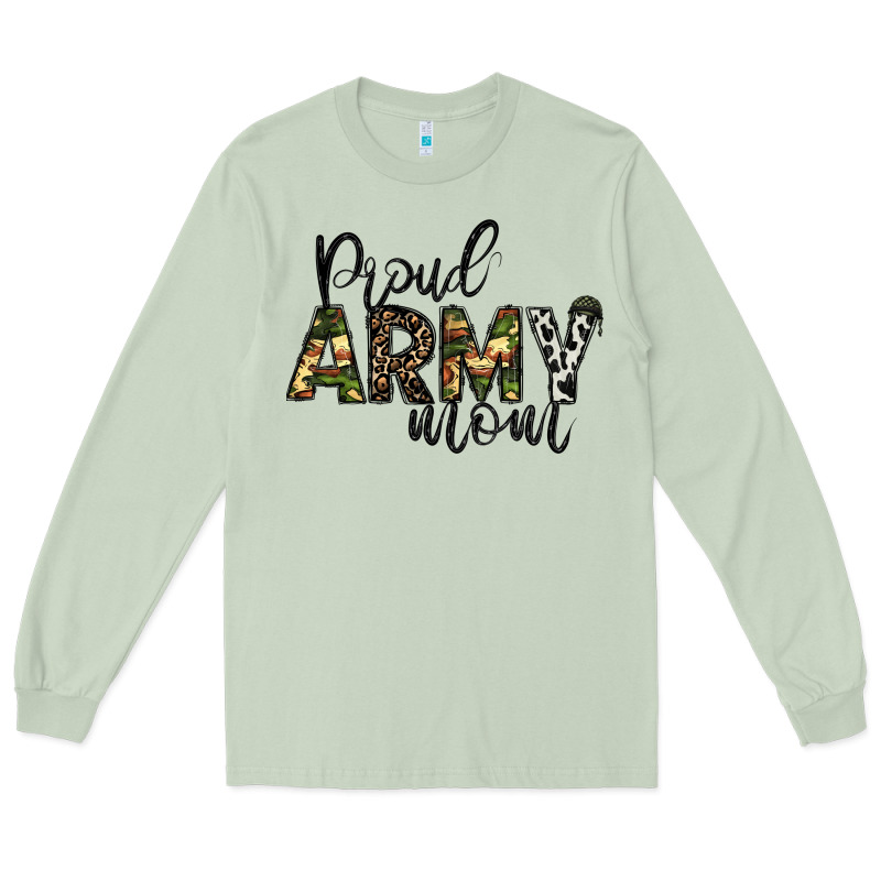 Proud Army Mom Long Sleeve Tee by CowhideDigitalArt | Teevron