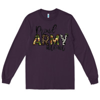 Plum proud Army mom Long Sleeve Tee - CowhideDigitalArt