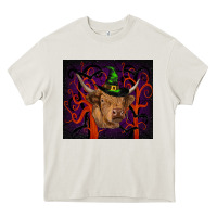 Cream halloween glitter highland cow tumbler Heavy Core Tee - RanaPortraitStore