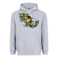 Heather Grey Guerrero Mexico Sunflower Map Heavyweight Hoodie - RanaPortraitStore