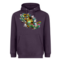 Plum Guerrero Mexico Sunflower Map Heavyweight Hoodie - RanaPortraitStore