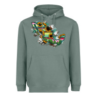 Sage Guerrero Mexico Sunflower Map Heavyweight Hoodie - RanaPortraitStore