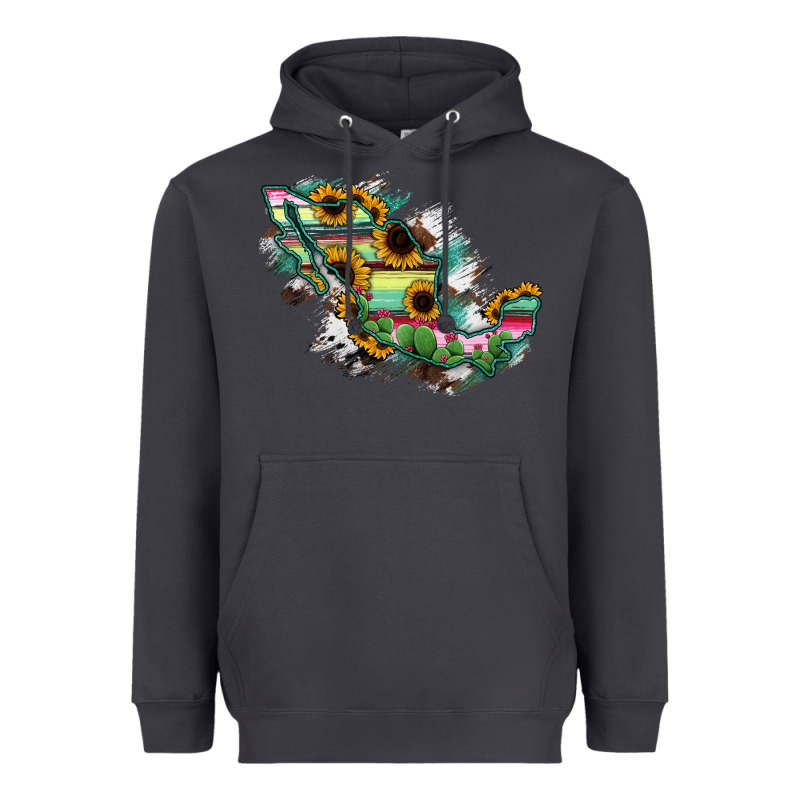 Guerrero Mexico Sunflower Map Heavyweight Hoodie by RanaPortraitStore | Teevron