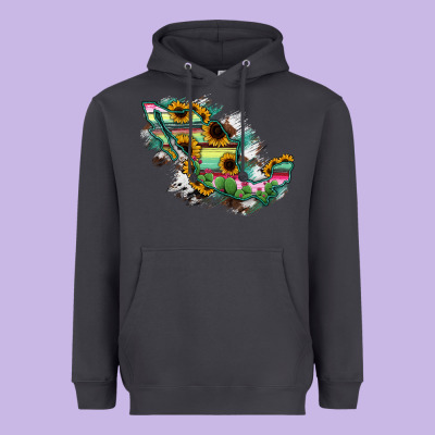 Guerrero Mexico Sunflower Map Heavyweight Hoodie Designed By Ranaportraitstore