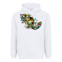 White Guerrero Mexico Sunflower Map Heavyweight Hoodie - RanaPortraitStore